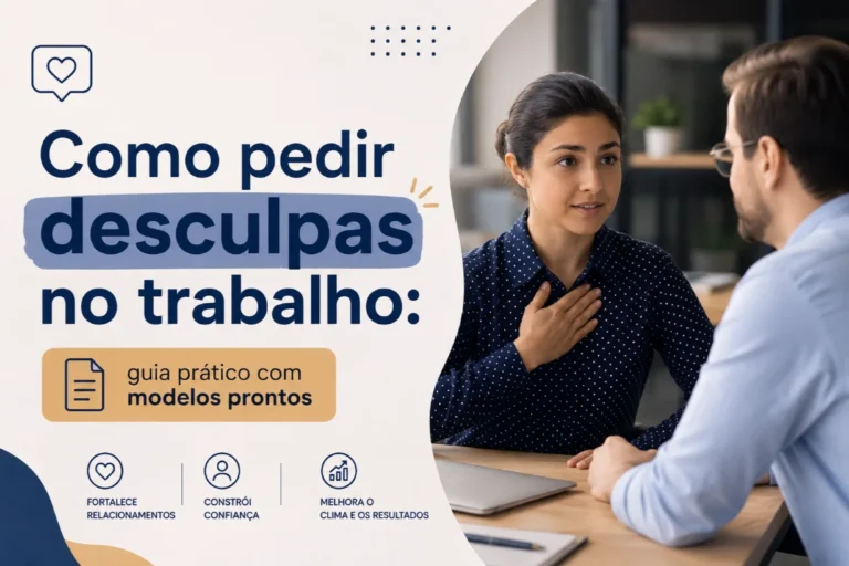 Como pedir desculpas no trabalho: guia prático com modelos prontos