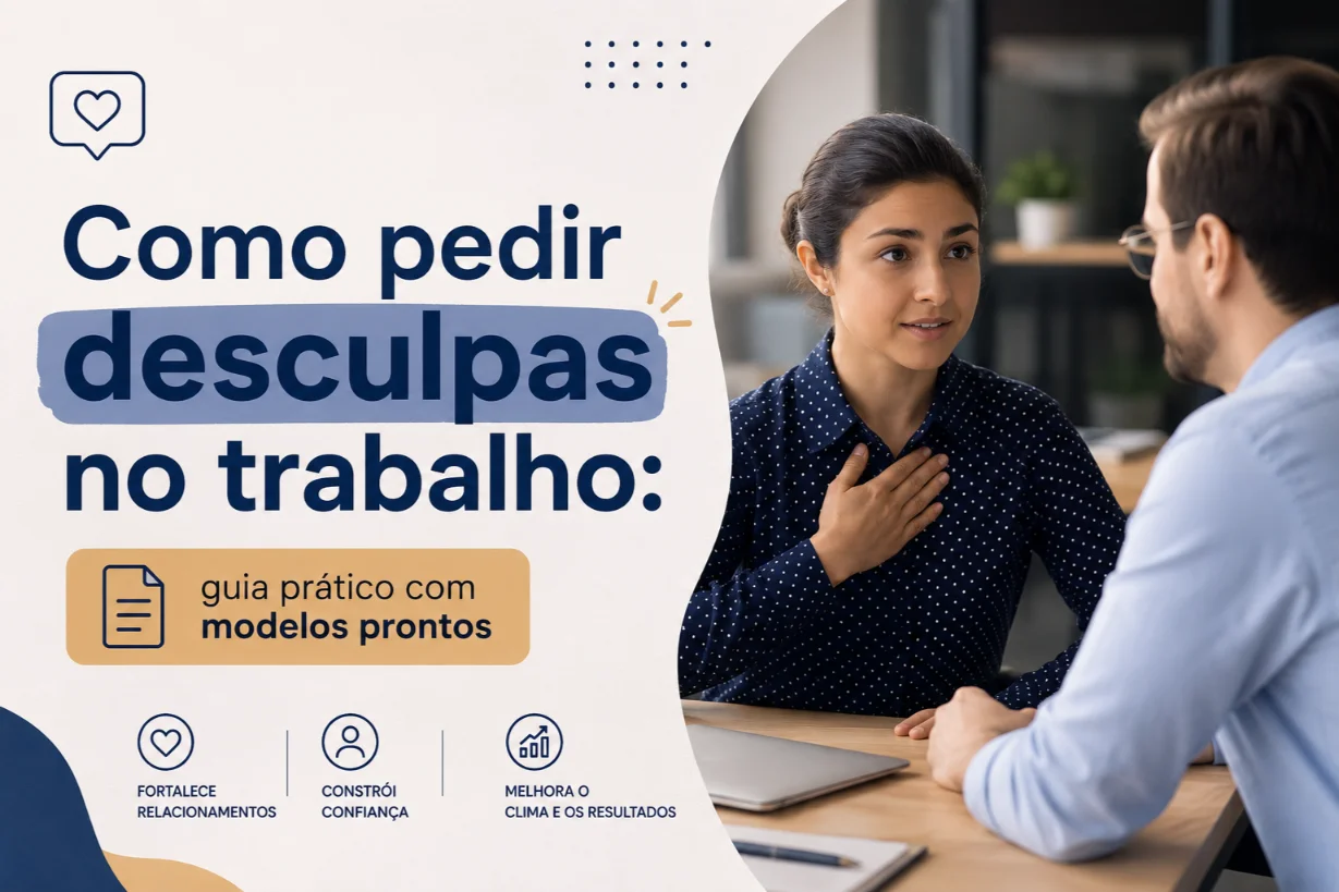 Como pedir desculpas no trabalho: guia prático com modelos prontos